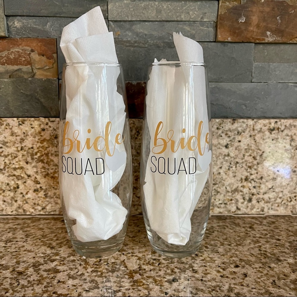 Bride Squad Champagne Glasses (2)
